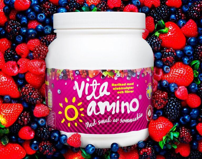 VitaAmino - den enda 100% svensktillverkade BCAA med elektrolyter och fibrer
